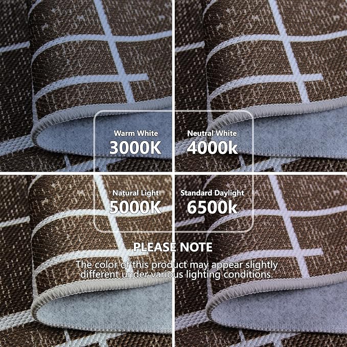 Brown 2x6 Runner Rug Non Slip, Modern Distressed Stripe Carpet Runners