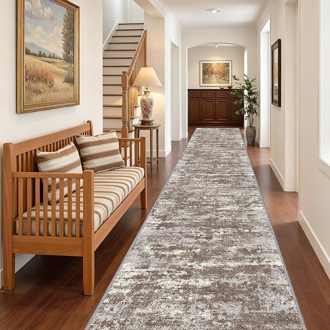 Washable Carpet Runners for Hallway 16ft-Non Slip Floor Runners for Dogs