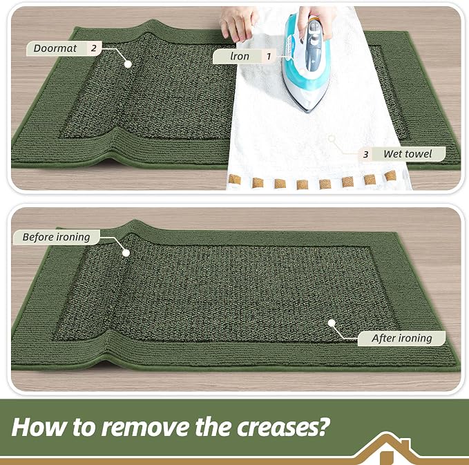 BEQHAUSE Indoor Door Mat 20" x 32", Dirt Trapper Door Mats Non-Slip Entryway