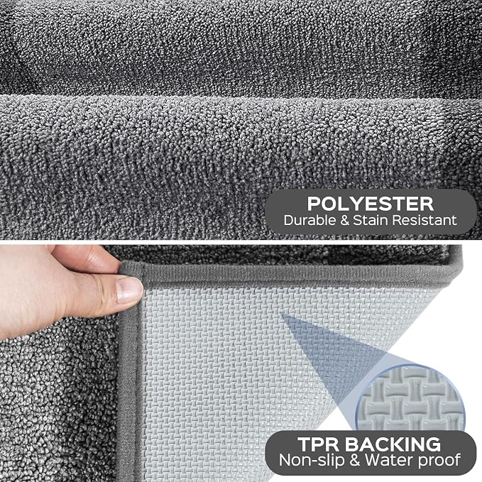 Machine Washable Kitchen Rug 24" x 84", Non Slip Kitchen Mat