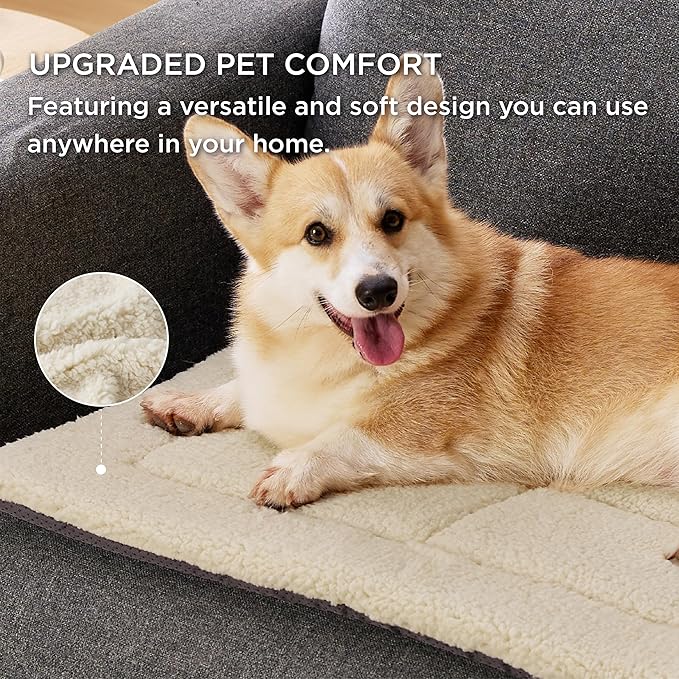 Bedsure Washable Dog Bed for Extra Large Dogs, Soft Foam Floor Pet Mat, Lightweight Travel Flat Puppy Mattress for Indoor Pet