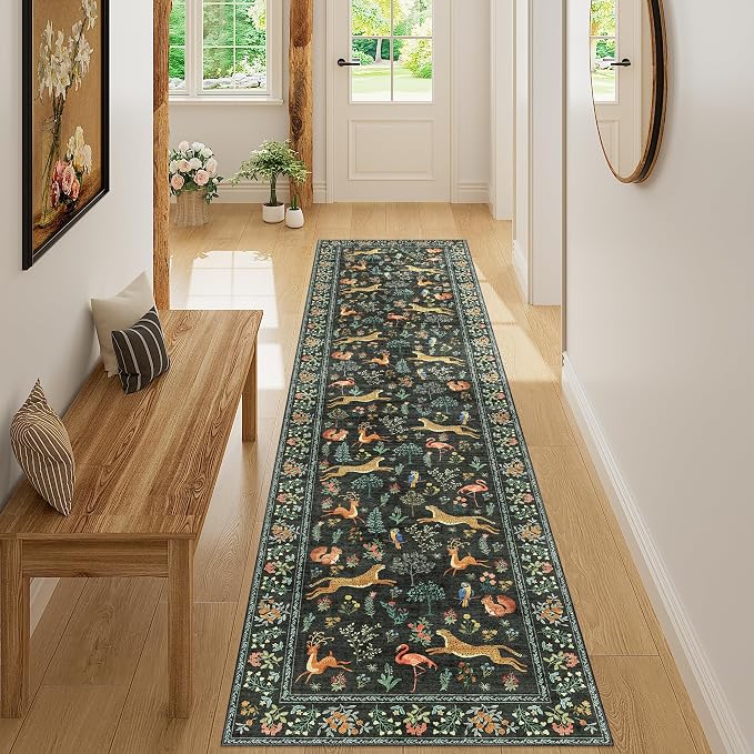 DUKINO Runner Rug, 2x8 Washable Kitchen Rugs