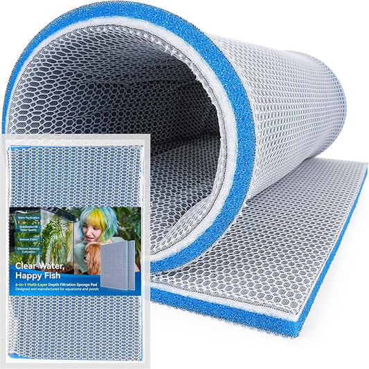 Borlech 8-Layer Fast-Acting Aquarium Filter Pad