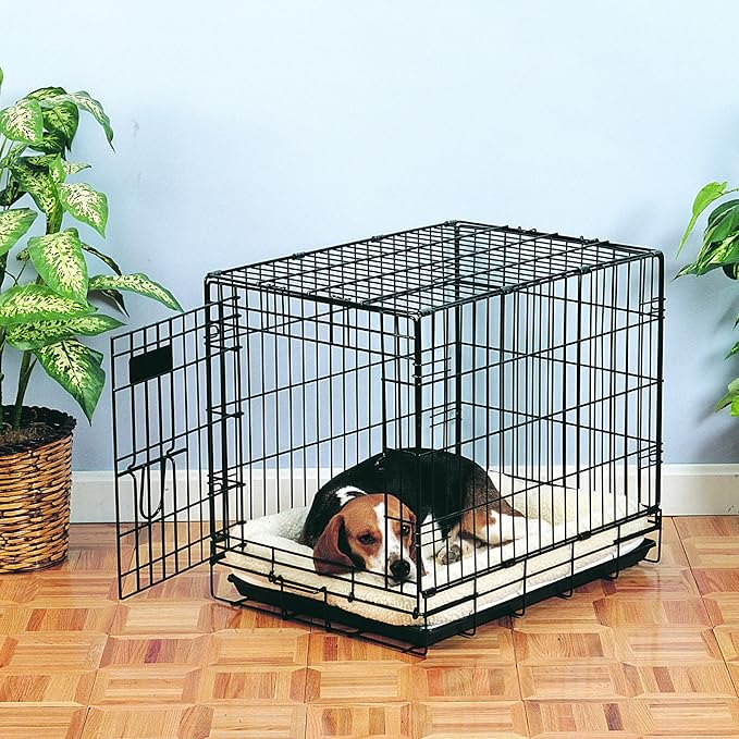 Slumber Pet Sherpa Crate Beds - Comfortable Bumper-Style Beds for Dogs and Cats, Large, Natural Beige, 26.0" L x 17.0" W x 10.0" Th