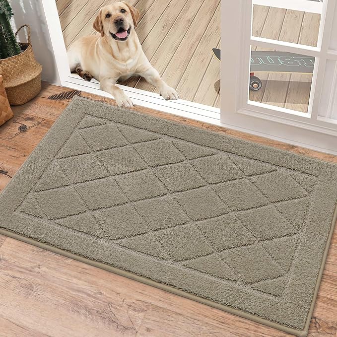 BEQHAUSE Dirt Trapper Door Mat 20" x 32", Doormat Non-Slip Entryway Rugs