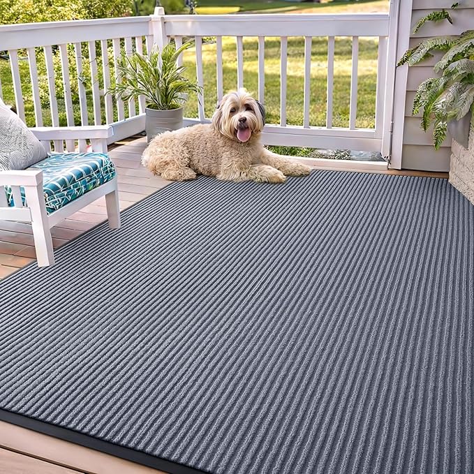 OLANLY Front Door Mat Indoor Outdoor Entrance, Waterproof Heavy Duty Doormat