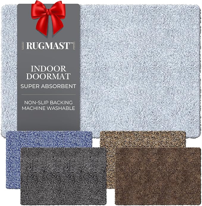 Premium Microfiber Indoor Door Mat – 32"x48" Washable Entry Mat, Waterproof