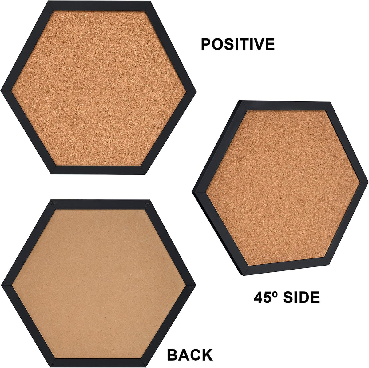 Facilife 4 Packs Cork Board,Corkboards for Wall,Small Cork Board Decorations,Cork Boards for Walls with Frame, Decorative for Office, School & Home