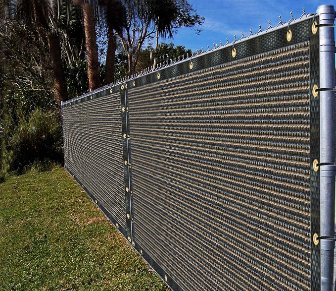 Ifenceview 6'x1' to 6'x50' Brown Shade Cloth/Fence Privacy Screen Fabric Mesh
