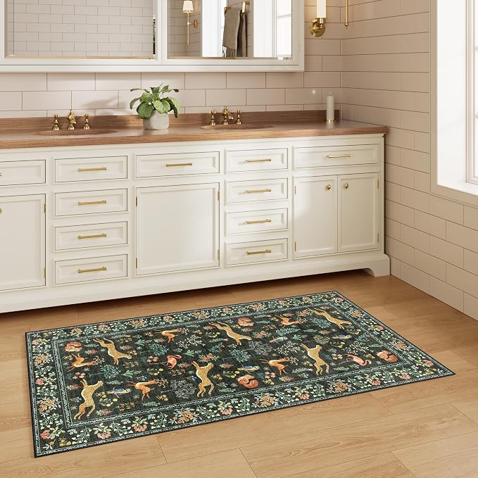 DUKINO 2x4 Rug for Hallway, Washable Kitchen Runner Rug