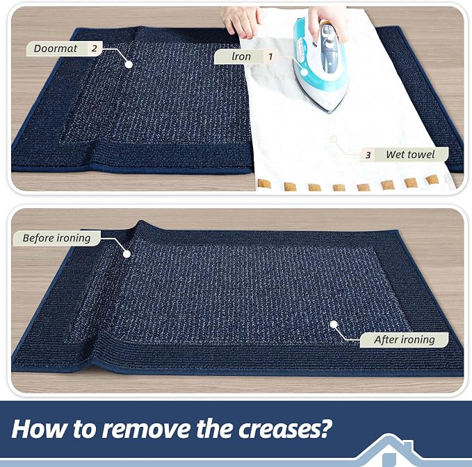 BEQHAUSE Indoor Door Mat 32" x 48", Dirt Trapper Door Mats Non-Slip Entryway