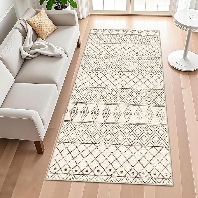 4x8 Rug Runner Machine Washable: Moroccan Hallway Runners