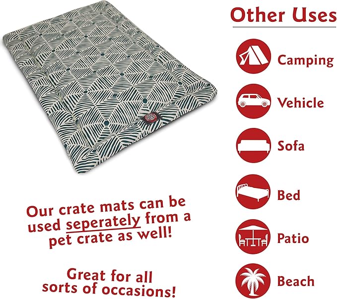 24" Charlie Emerald Green Crate Dog Bed Mat By Majestic Pet Products