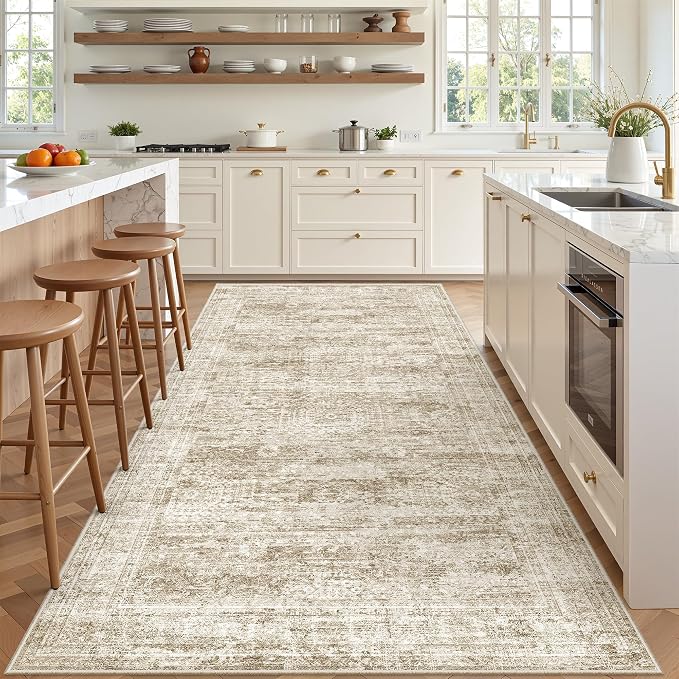 4x8 Rug for Bedroom, Wide Runner Rug for Hallway, Non Slip Washable Runner Rug