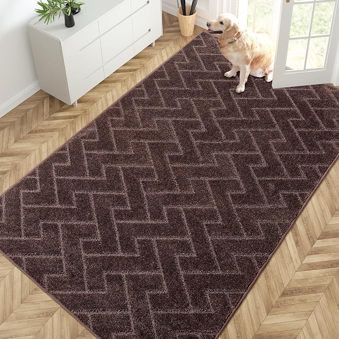 PURRUGS Easy Care Area Rug 4.5ft x 7ft, Non-Slip Machine Washable Entry Rug
