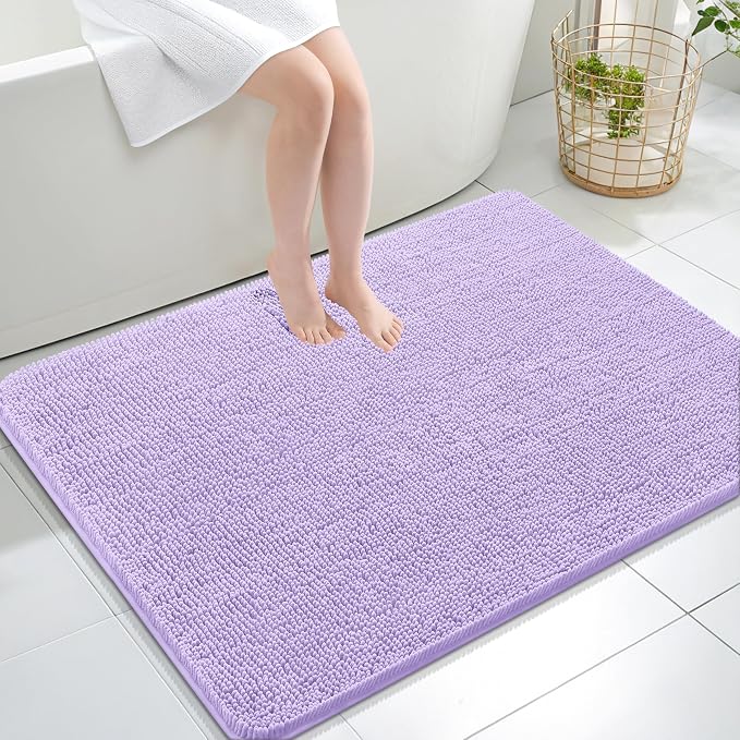 OLANLY Large Bathroom Rugs 40x32, Extra Soft Absorbent Chenille Bath Rugs