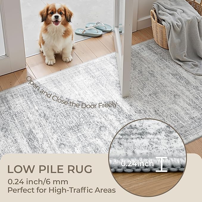 3x10 Runner Rug Non Slip Washable