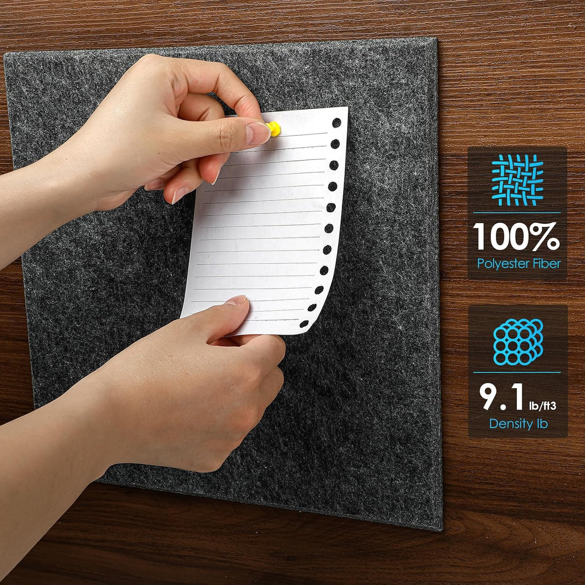 Large Bulletin Board 59" X 36" Cork Boards for Wall Alternative 15 Pack Grey Non-Stripe Felt Bulletin Board 96 Safe Adhesive 35 Push Pins for Office School Home Room Decor