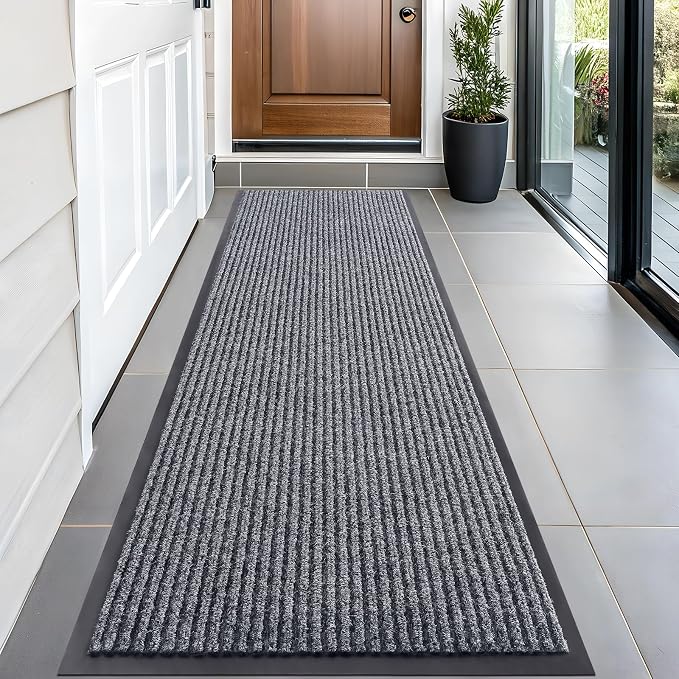 OLANLY Front Door Mat Indoor Outdoor Entrance, Waterproof Heavy Duty Doormat