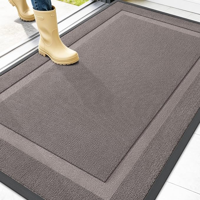 OLANLY Front Door Mat Indoor Outdoor Entrance, Waterproof All-Season,