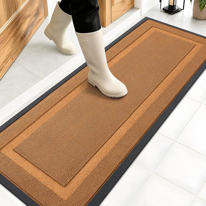 OLANLY Front Door Mat Indoor Outdoor Entrance, Waterproof All-Season,