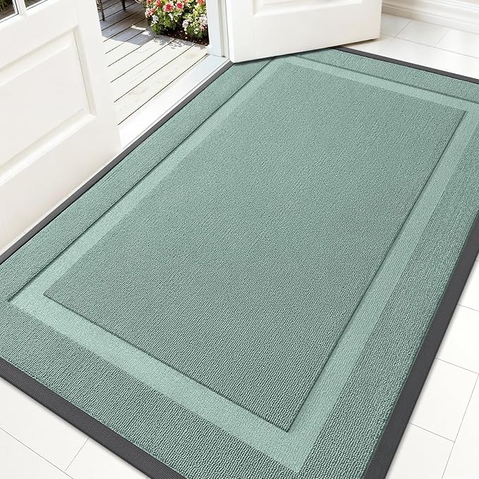 OLANLY Front Door Mat Indoor Outdoor Entrance, Waterproof All-Season,