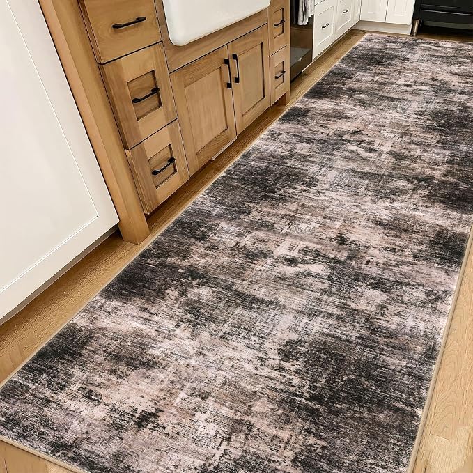 IOHOUZE Abstract Runner Rug 3x14 Ft Washable Runners