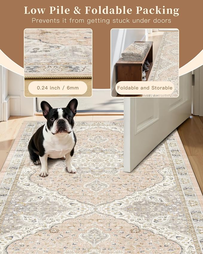 Madane Runner Rugs for Hallway 2x10 Long Washable Non-Slip Hallway Runner Rug