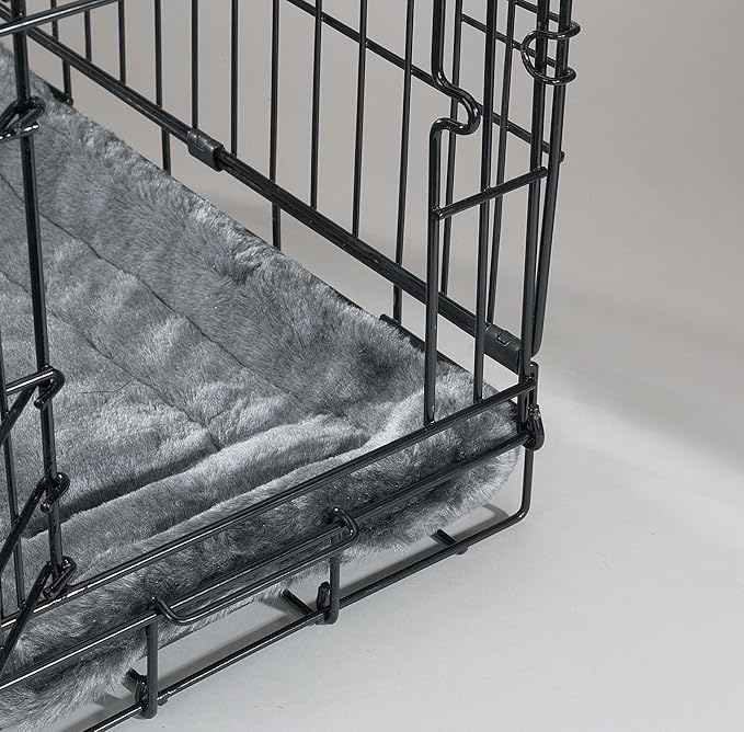 Slumber Pet Plush Mats - Versatile and Comfortable Mats for Dogs and Cats - Medium, 23"L x 16"W, Gray