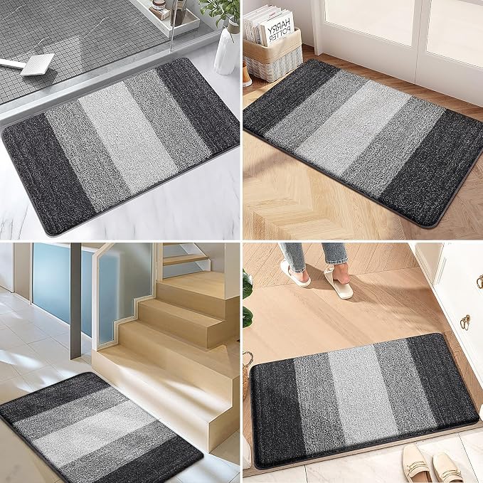Kitinjoy Indoor Outdoor Door Mat, 59x20 Non-Slip Absorbent Dirt Trapper