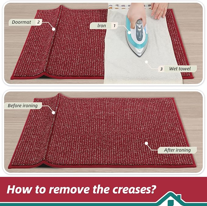 BEQHAUSE Dirt Trapper Door Mat 20" x 48", Non-Slip Washable Doormats Entrance