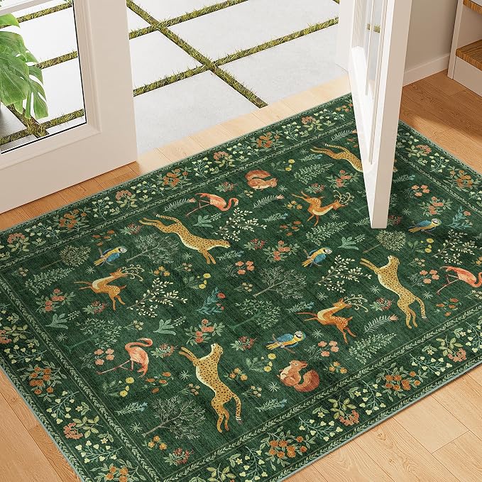 DUKINO 2x3 Rug, Washable Animal Rugs