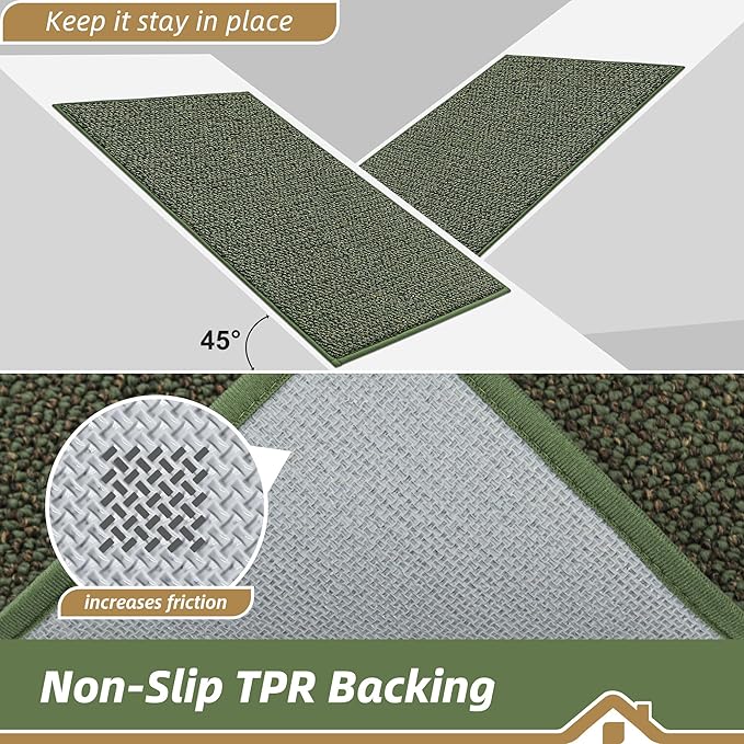 BEQHAUSE Dirt Trapper Door Mat 20" x 32", Non-Slip Washable Doormats Entrance