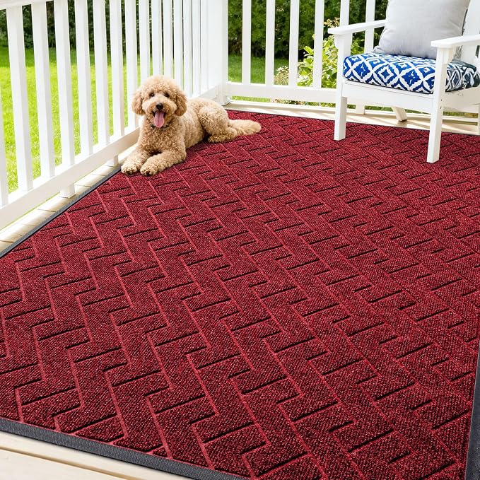 OLANLY Front Door Mat Indoor Outdoor Entrance, Waterproof All-Season,