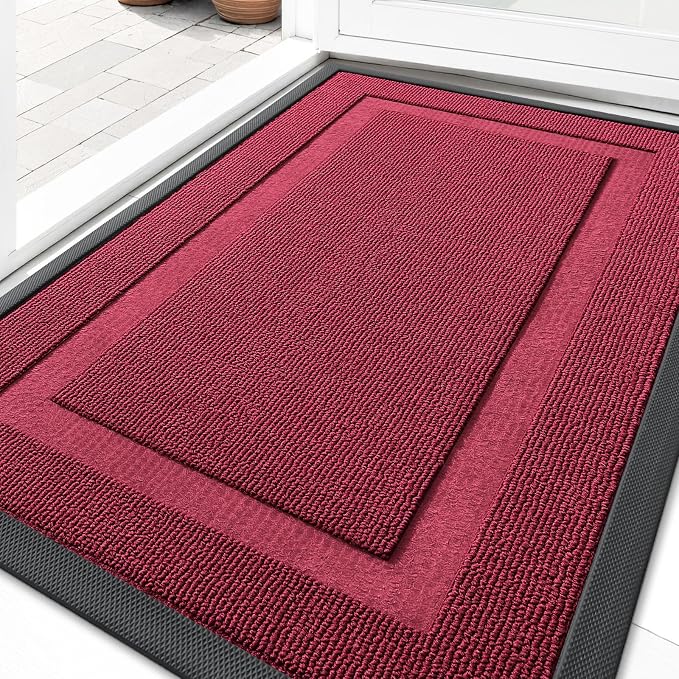 OLANLY Front Door Mat Indoor Outdoor Entrance, Waterproof All-Season,