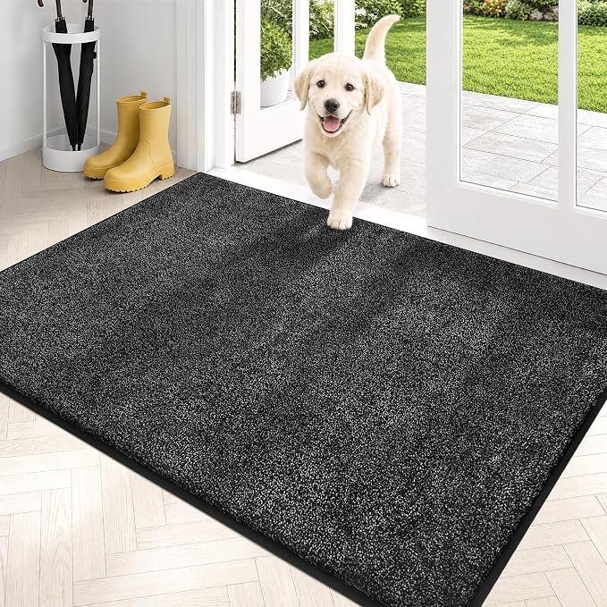 PURRUGS Dirt Trapping Door Mat 31.5" x 47", Non-Slip Machine Washable Entryway