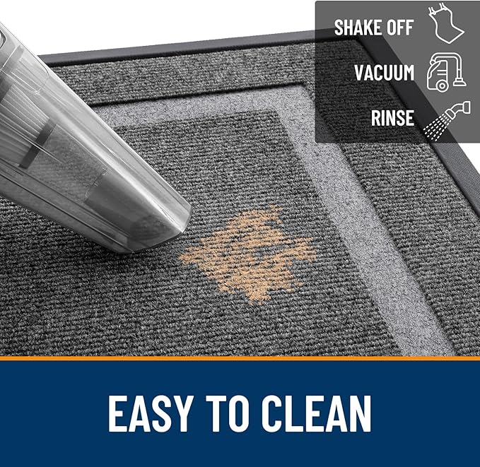 OLANLY Front Door Mat Indoor Outdoor Entrance, Waterproof All-Season,