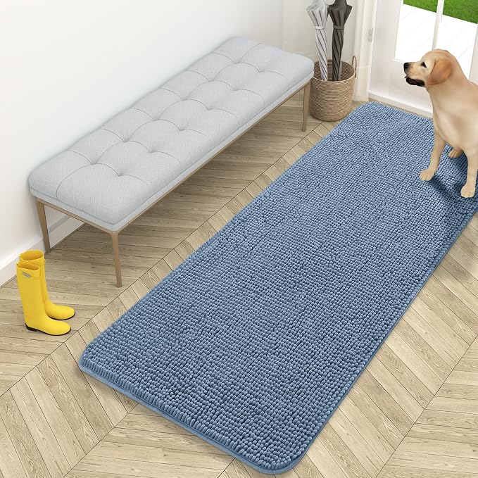 OLANLY Dog Door Mat for Muddy Paws 59x24, Absorbs Moisture and Dirt, Absorbent