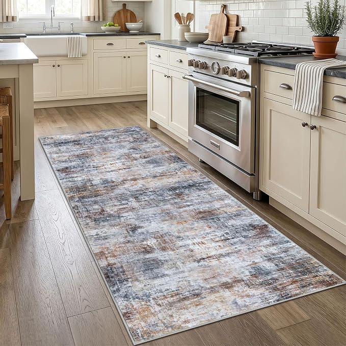 IOHOUZE Abstract Runner Rug 3x7 Ft Washable Runners