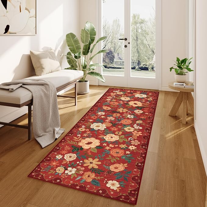 DUKINO 2x6 Runner Rug for Hallway, Washable Kitchen Runner Rug