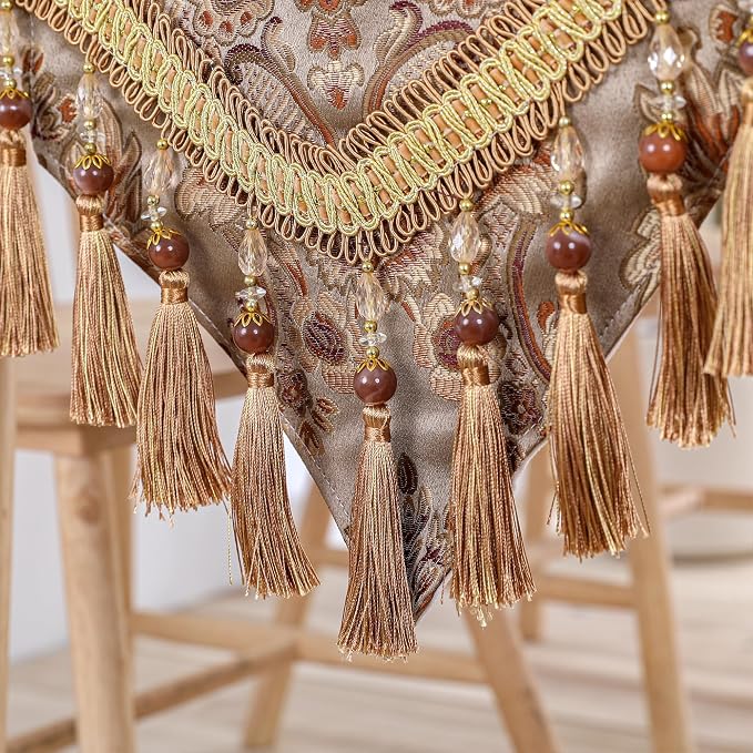Luxury Vintage Table Runner Embroidery Jacquard Fabric