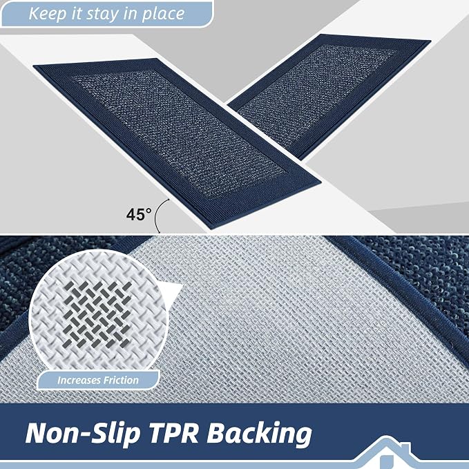 BEQHAUSE Indoor Door Mat 24" x 36", Dirt Trapper Door Mats Non-Slip Entryway