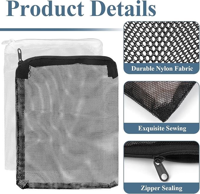 16 Pcs Aquarium Filter Media Bags Extra Fine, 7.8 x 5.9 Inch Filter Media Bag