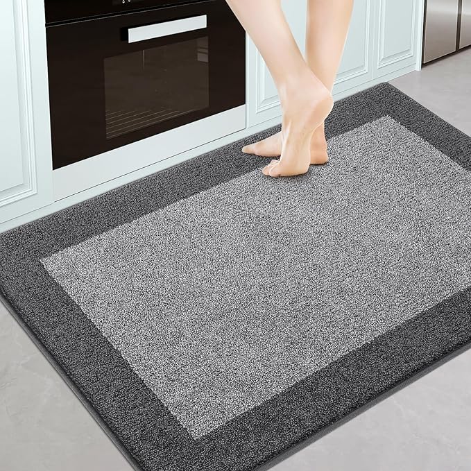 Machine Washable Kitchen Rug 32" x 48", Non Slip Indoor Door Rug, Absorbent