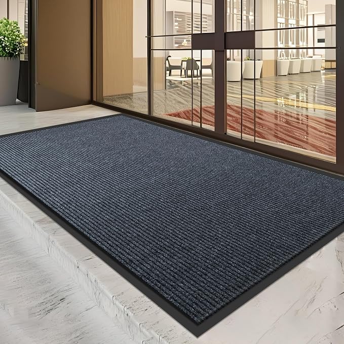 BesWin Indoor Outdoor Door Mat, Non Slip Rubber Backing Commercial Floor Mats