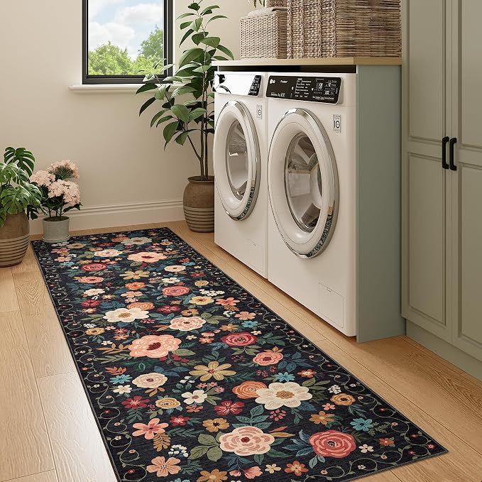 DUKINO Runner Rug, 2x7 Boho Kitchen Rug
