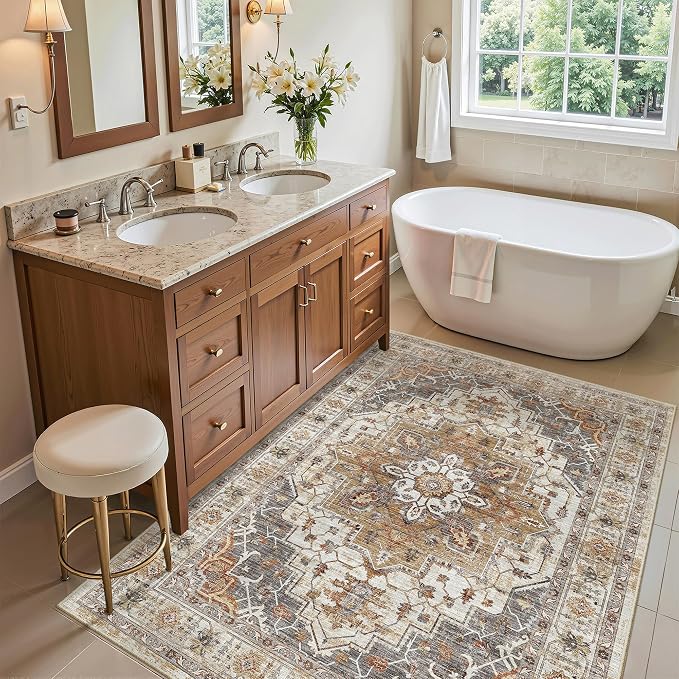 Madane Washable Entry Rug 3x4, Area Rugs