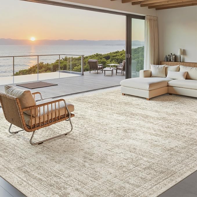 Soalmost Washable Area Rug 8x12, Large Soft Rugs