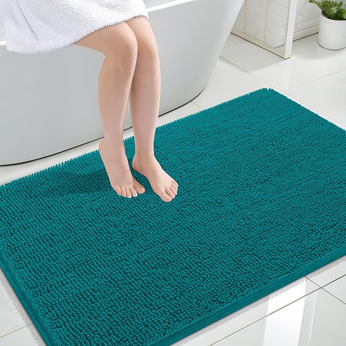 OLANLY Large Bathroom Rugs 44x32, Extra Soft Absorbent Chenille Bath Rugs