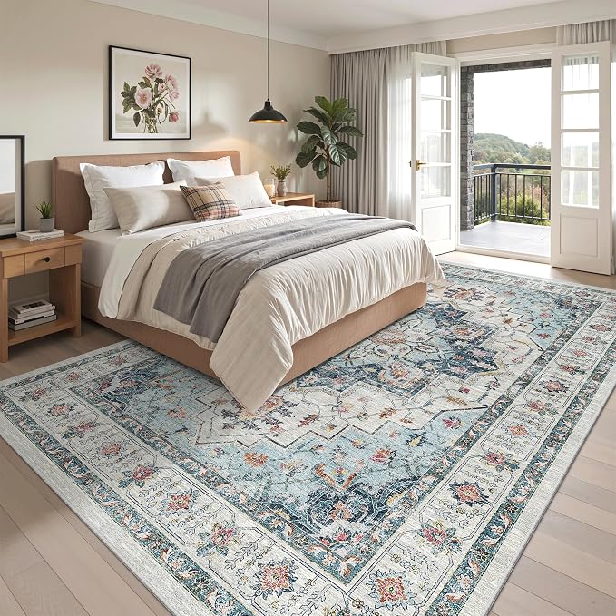 Madane Washable Rug 8x10 Area Rugs